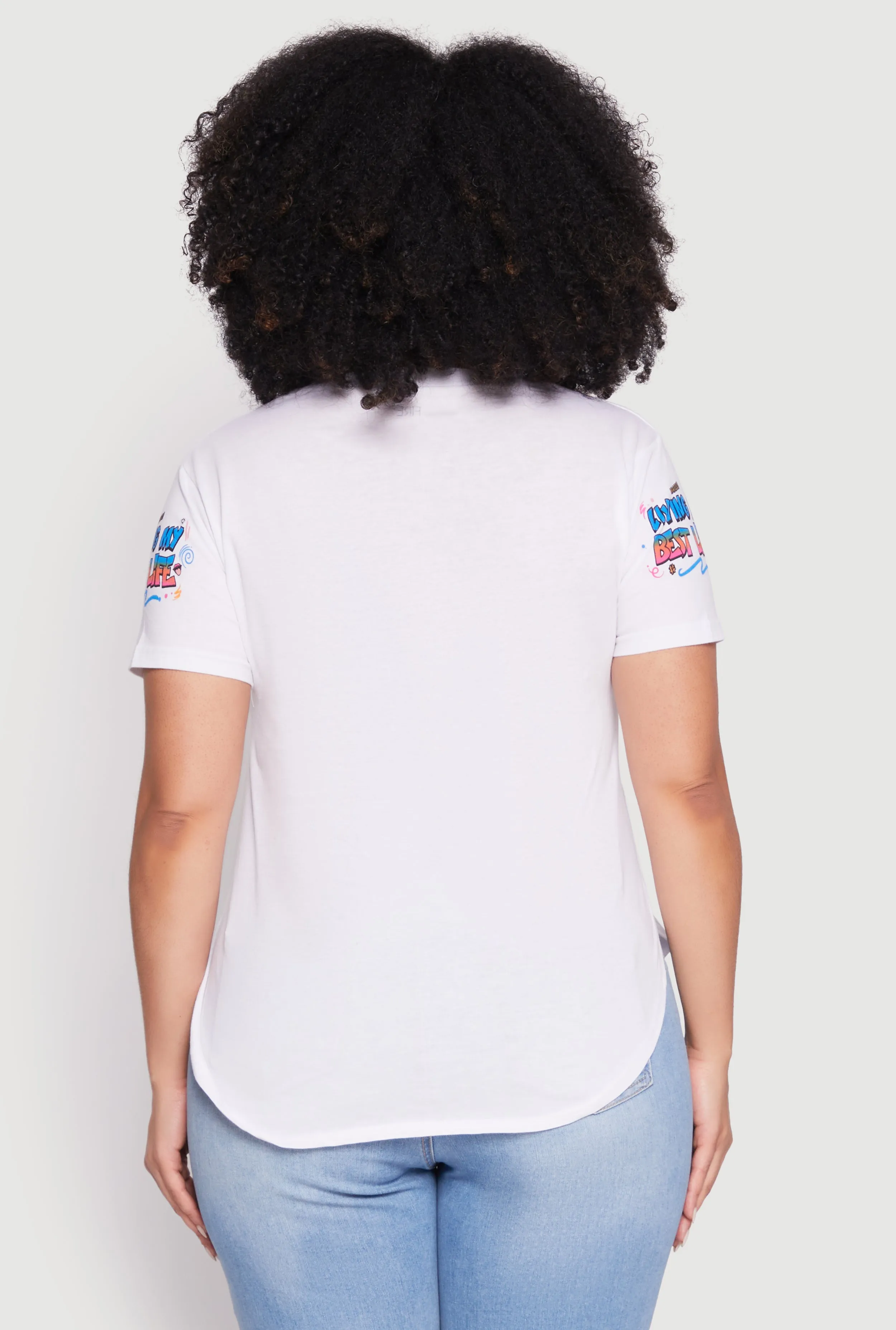 Plus Size Living My Best Life Graphic T Shirt sold by Rainbow product image thumbnail 5