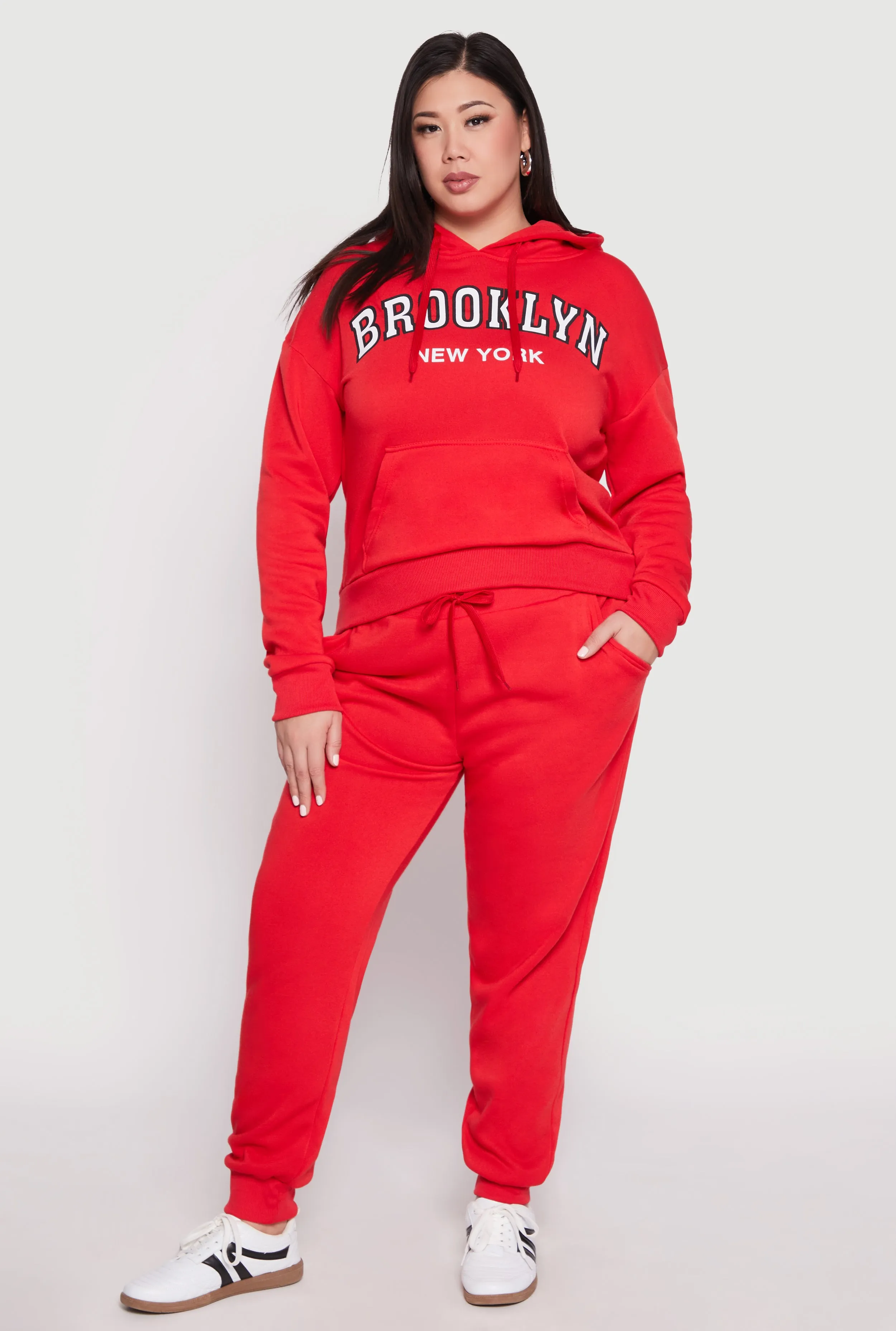 Plus Size Fleece Brooklyn Pullover Hoodie sold by Rainbow product image thumbnail 2