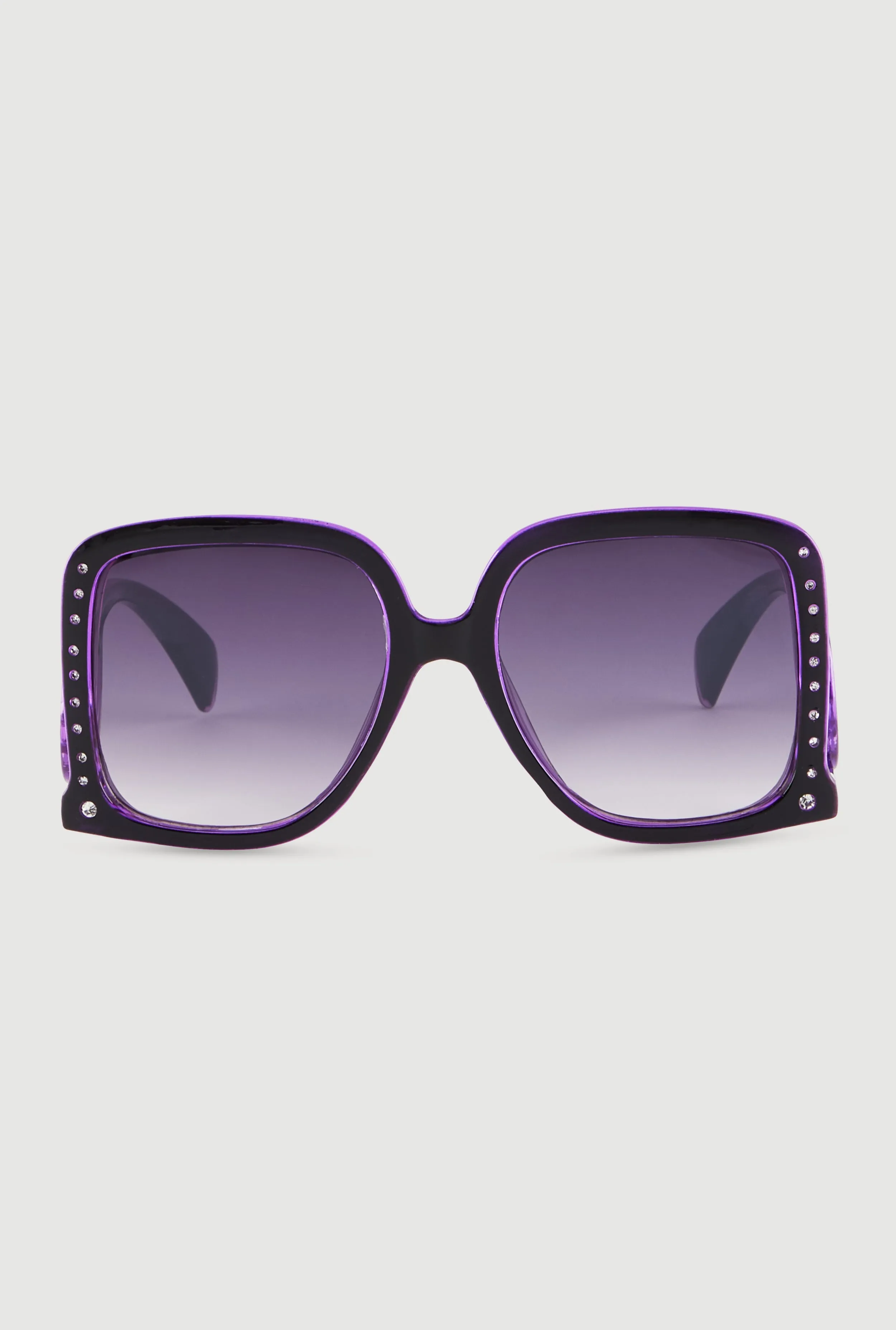 Oversized Rhinestone Detail Ombre Sunglasses sold by Rainbow