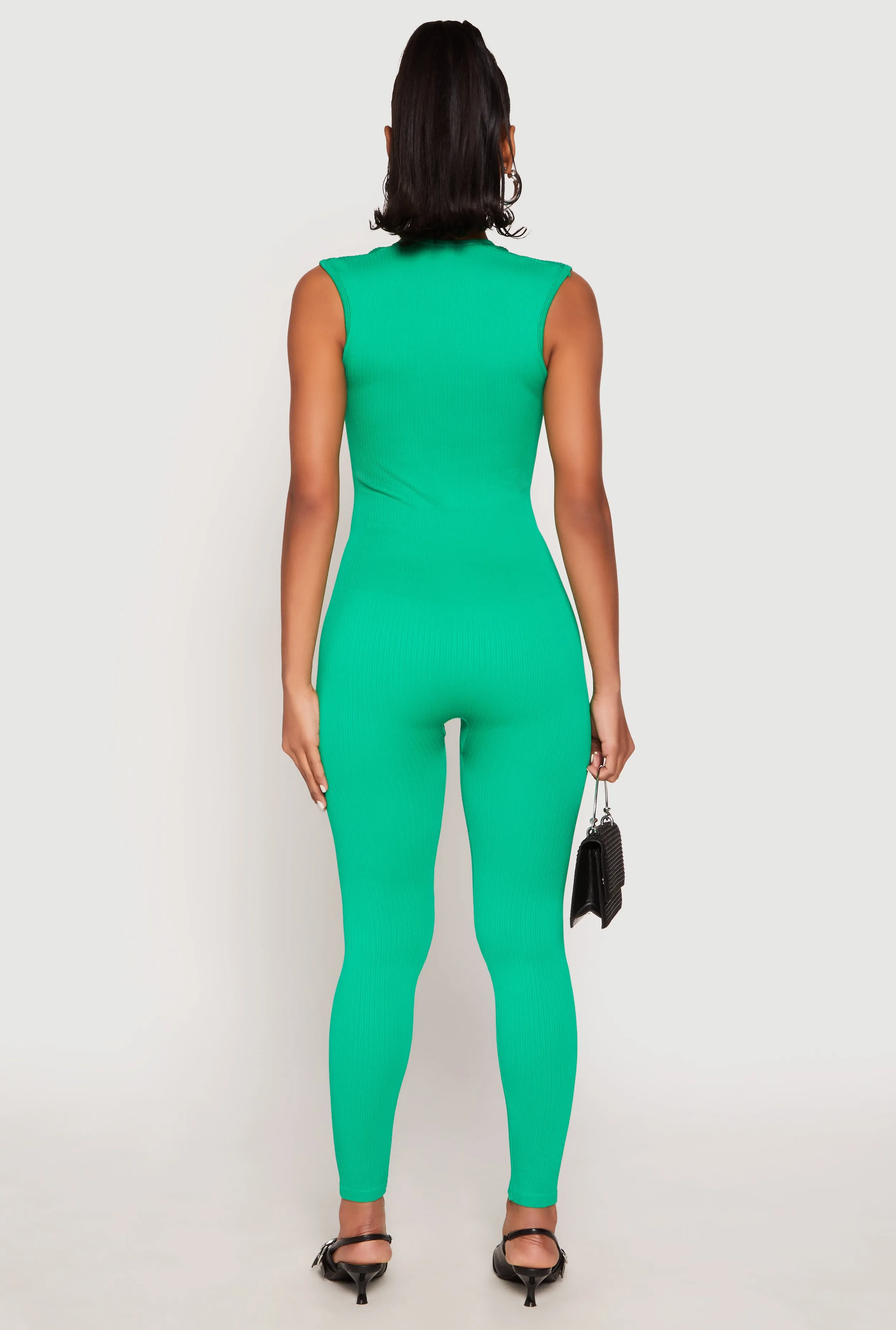 Daisy Seamless Rib Knit Plunge Catsuit sold by Rainbow product image thumbnail 3