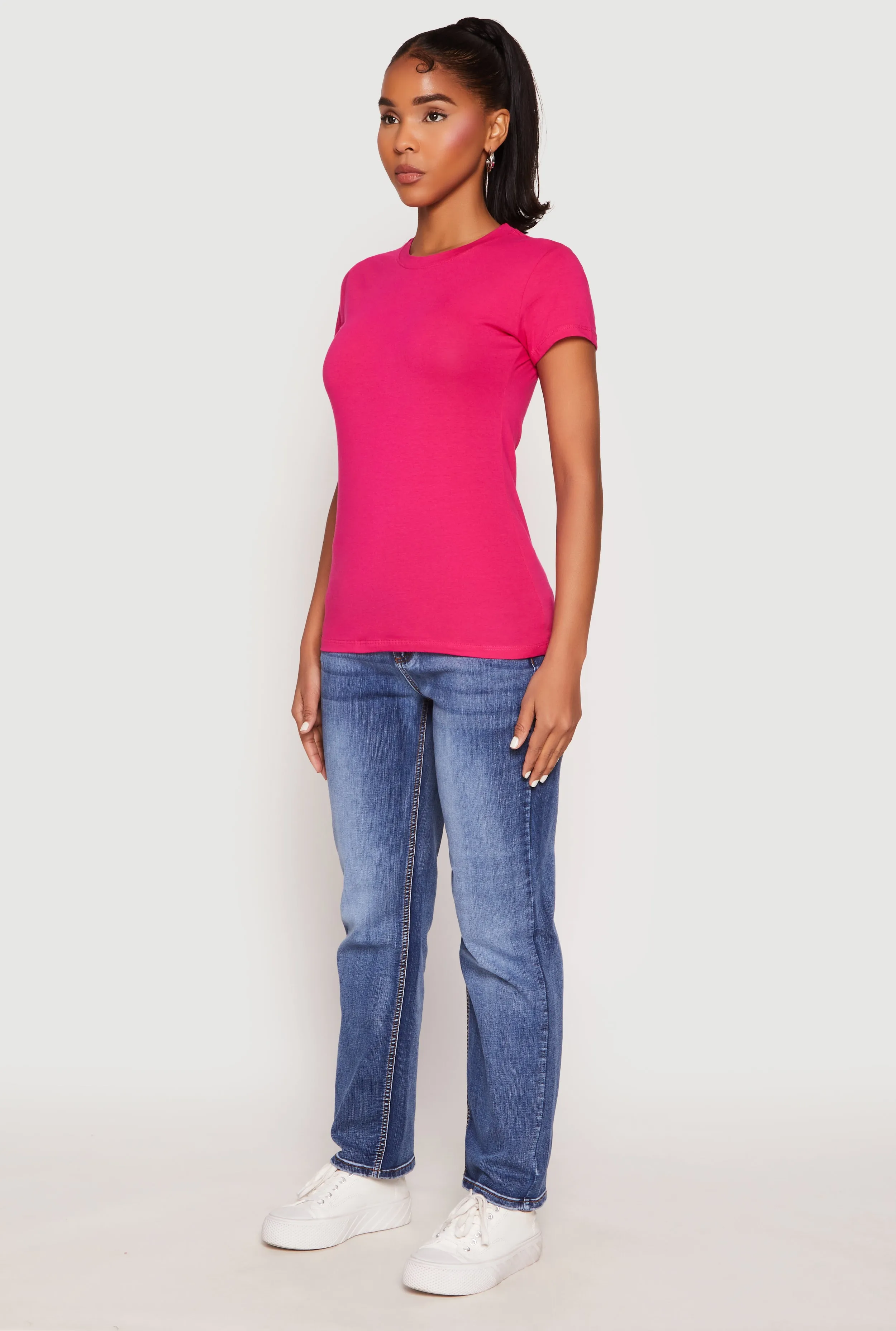 High Neck Short Sleeve Tee sold by Rainbow product image thumbnail 3