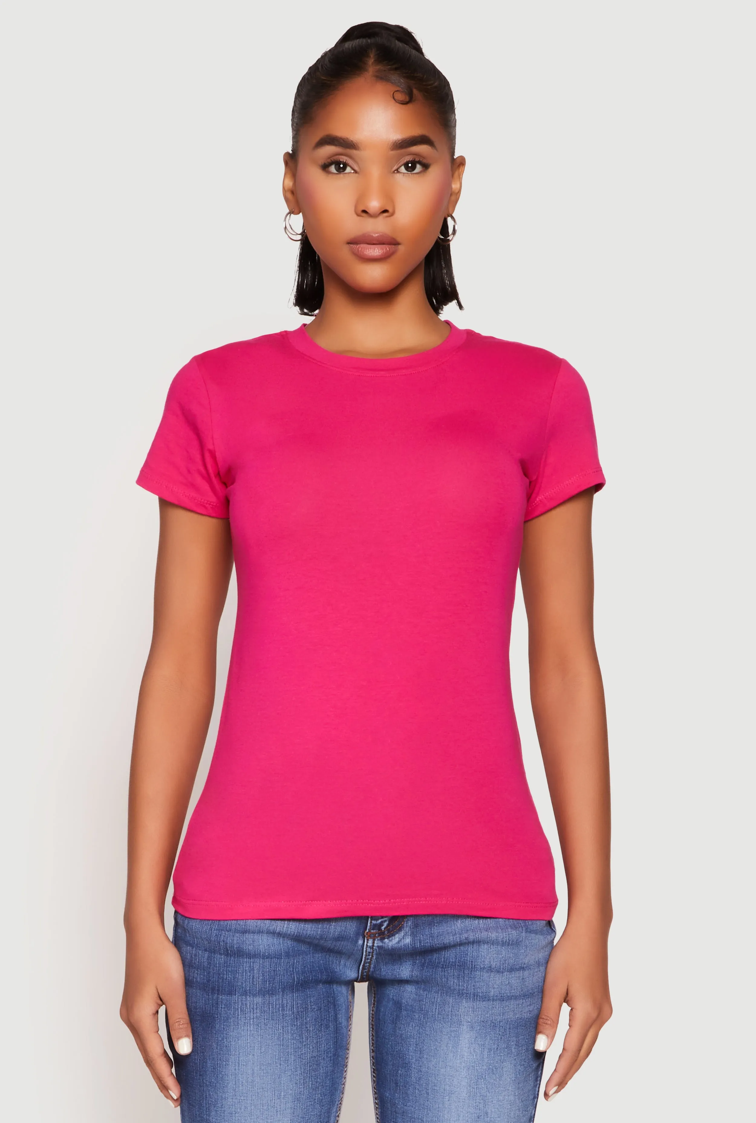 High Neck Short Sleeve Tee sold by Rainbow product image thumbnail 2