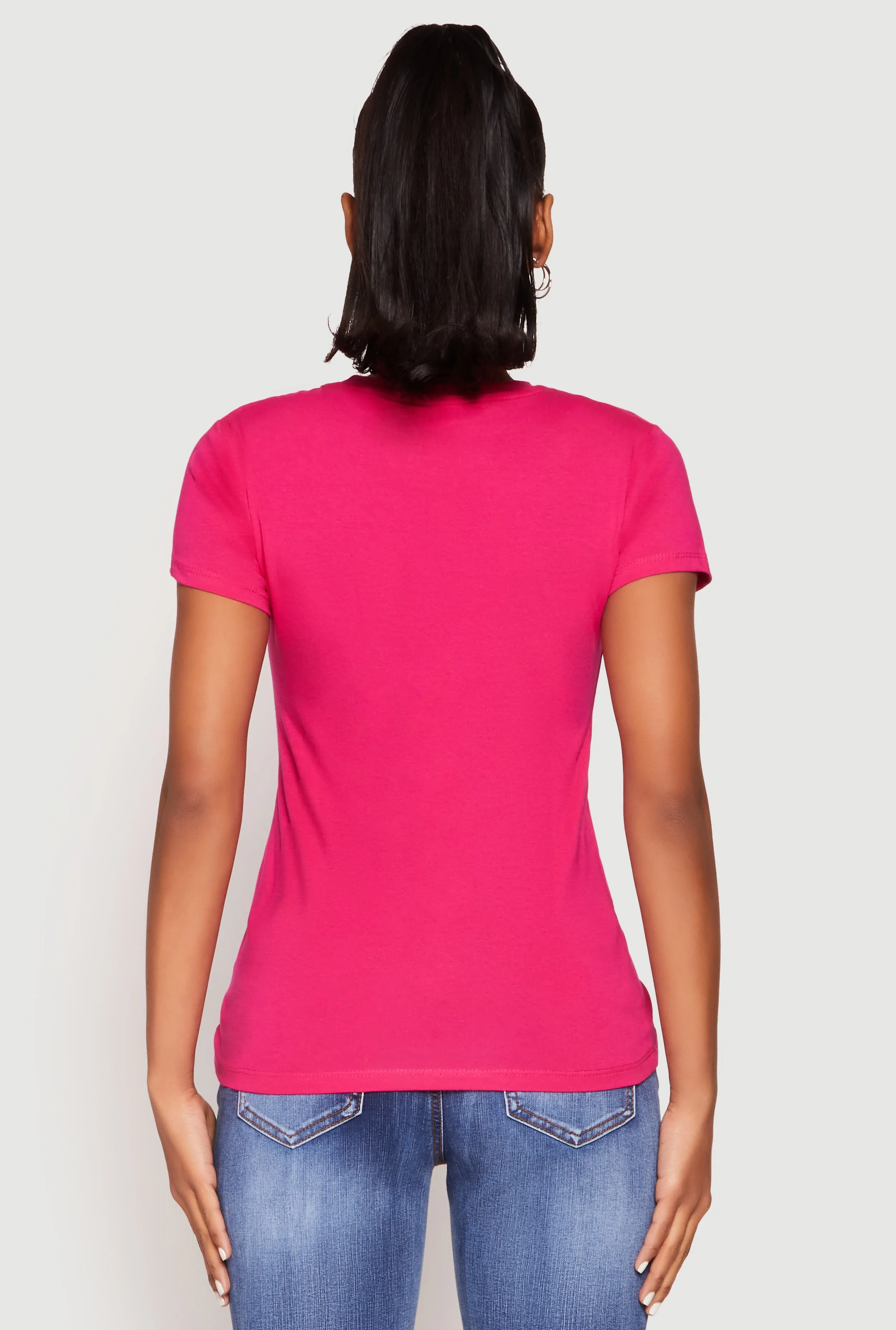 High Neck Short Sleeve Tee sold by Rainbow product image thumbnail 5