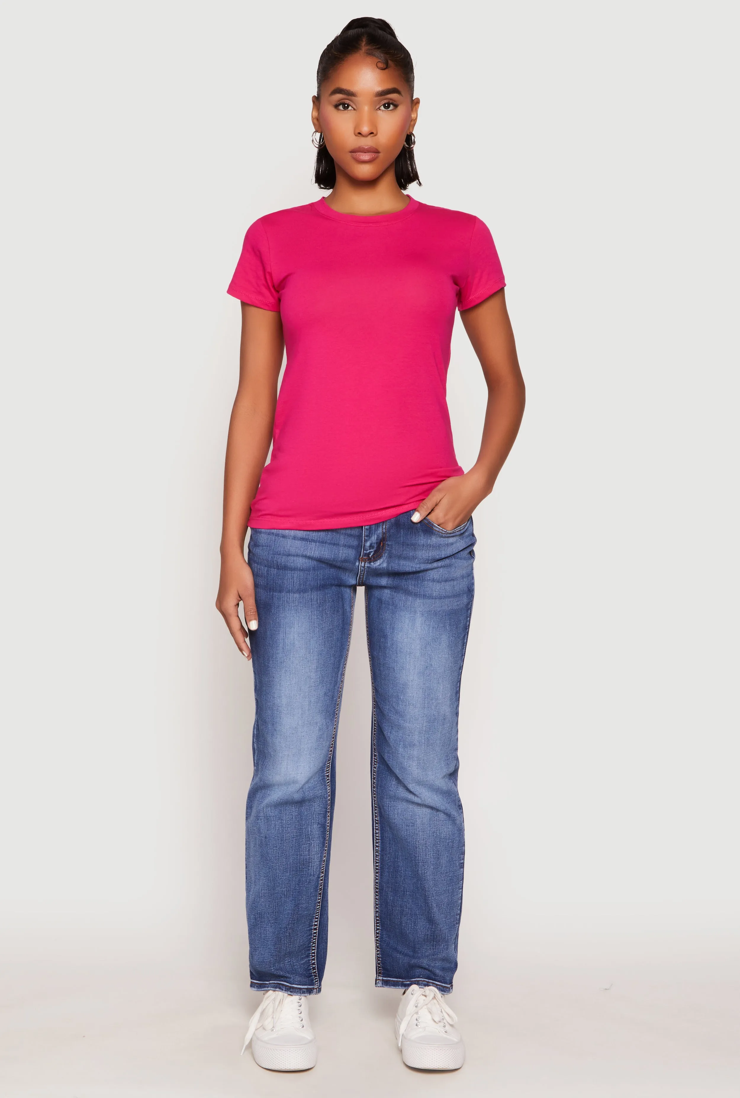 High Neck Short Sleeve Tee sold by Rainbow