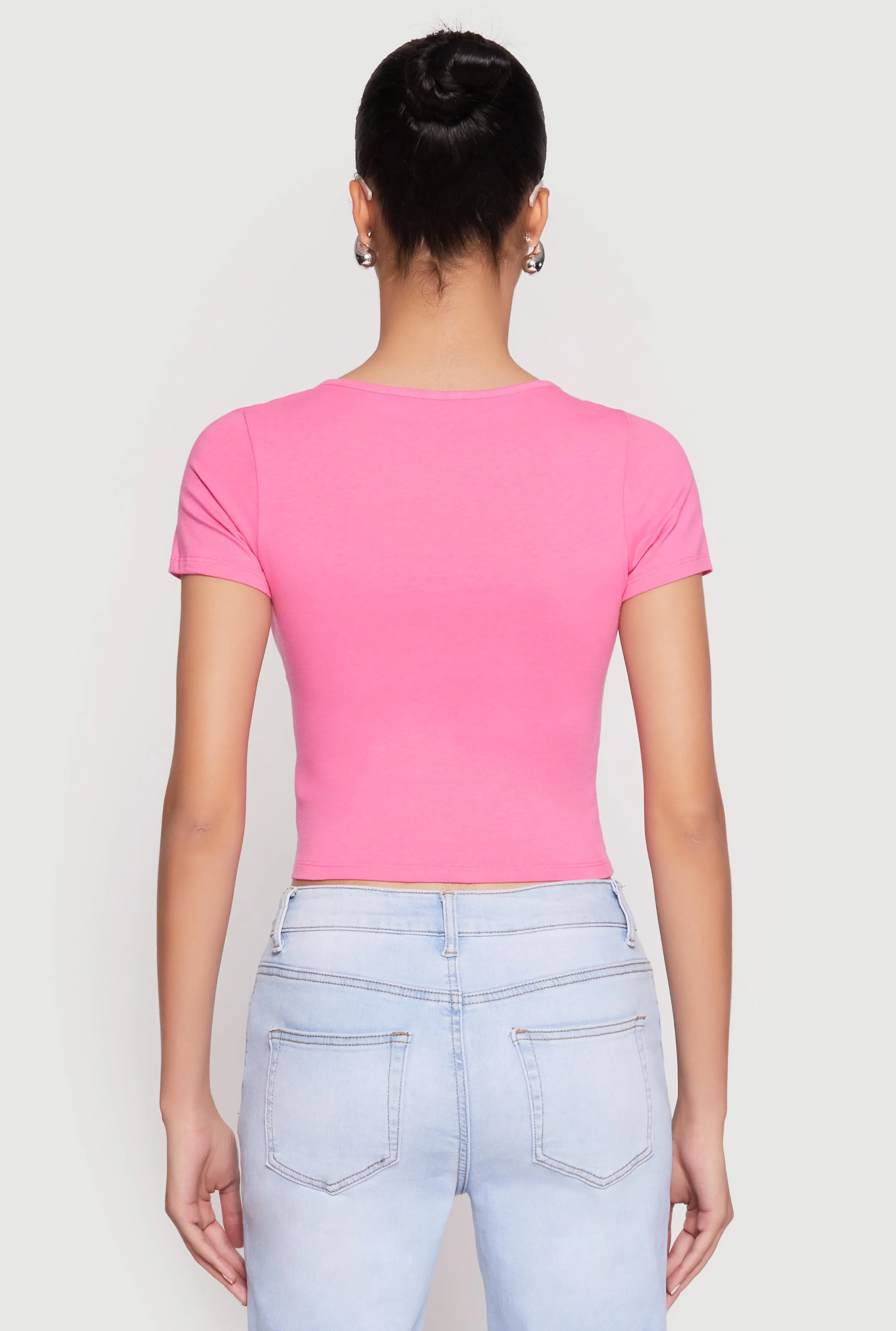 Hook and Eye Short Sleeve Crop Top sold by Rainbow product image thumbnail 5