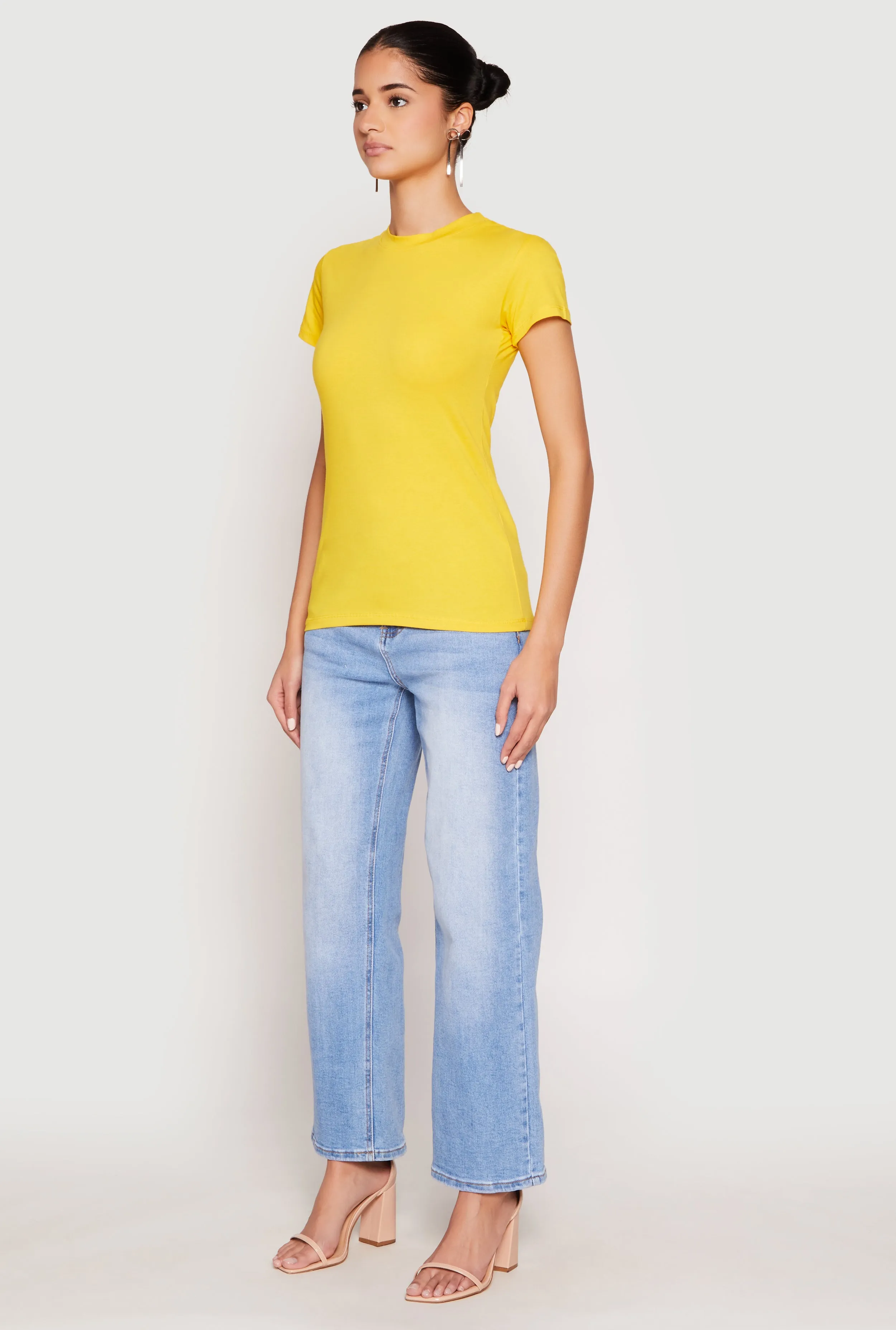 High Neck Short Sleeve Tee sold by Rainbow product image thumbnail 3