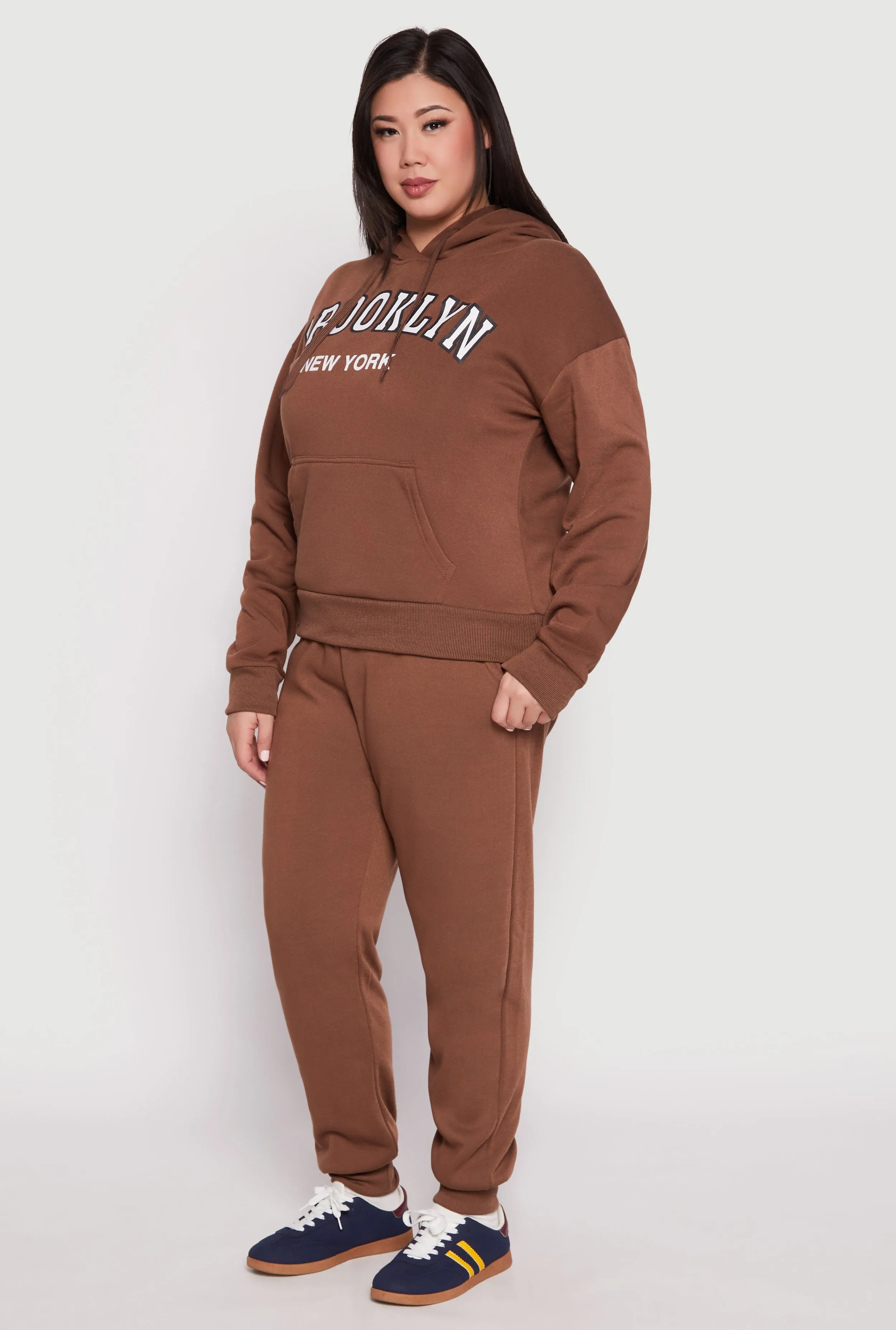 Plus Size Fleece Brooklyn Pullover Hoodie sold by Rainbow product image thumbnail 3