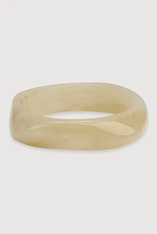 Plus Size Marbled Square Resin Bangle sold by Rainbow