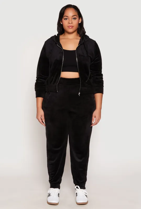 Plus Size Iris Velour Joggers sold by Rainbow