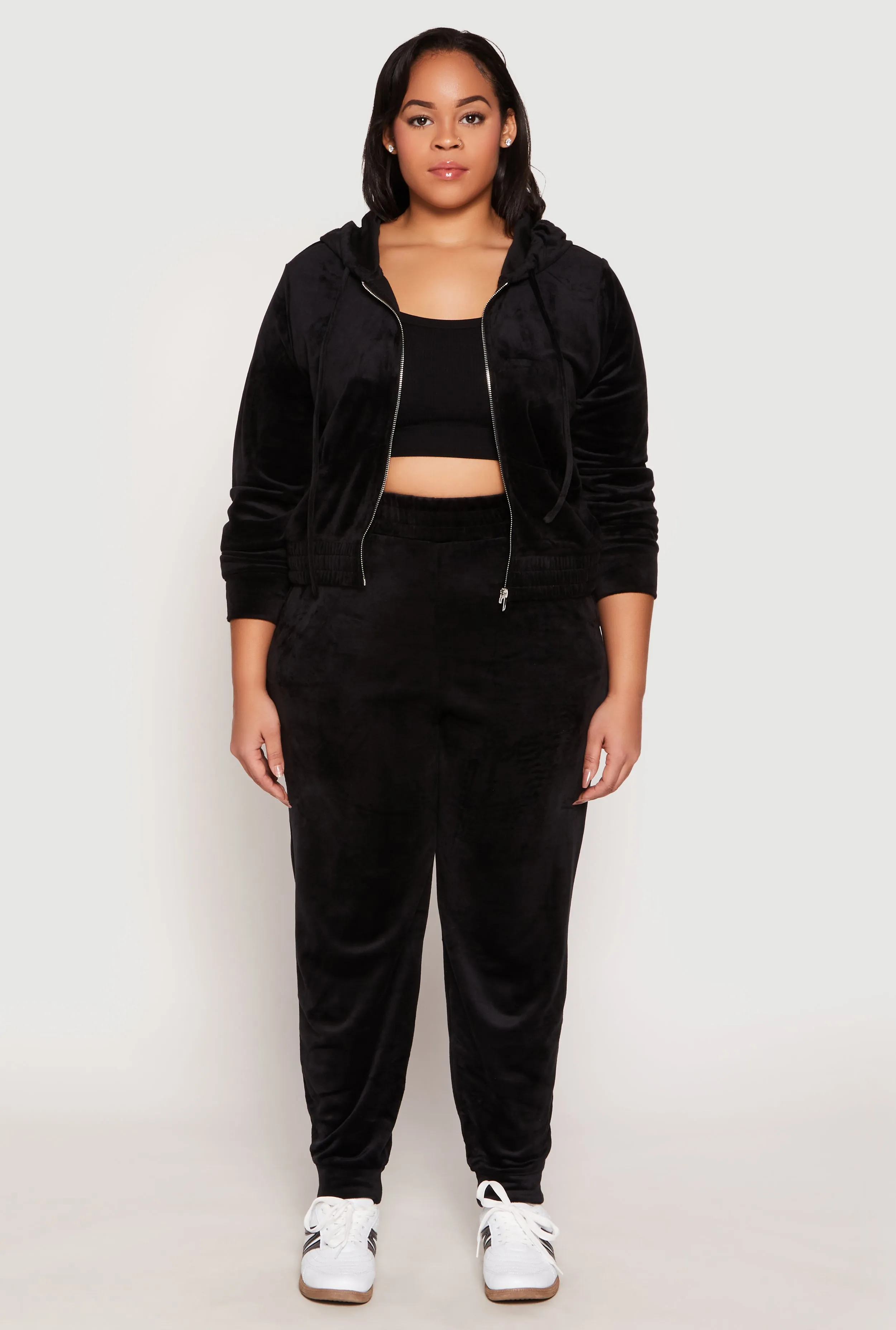 Plus Size Iris Velour Joggers sold by Rainbow