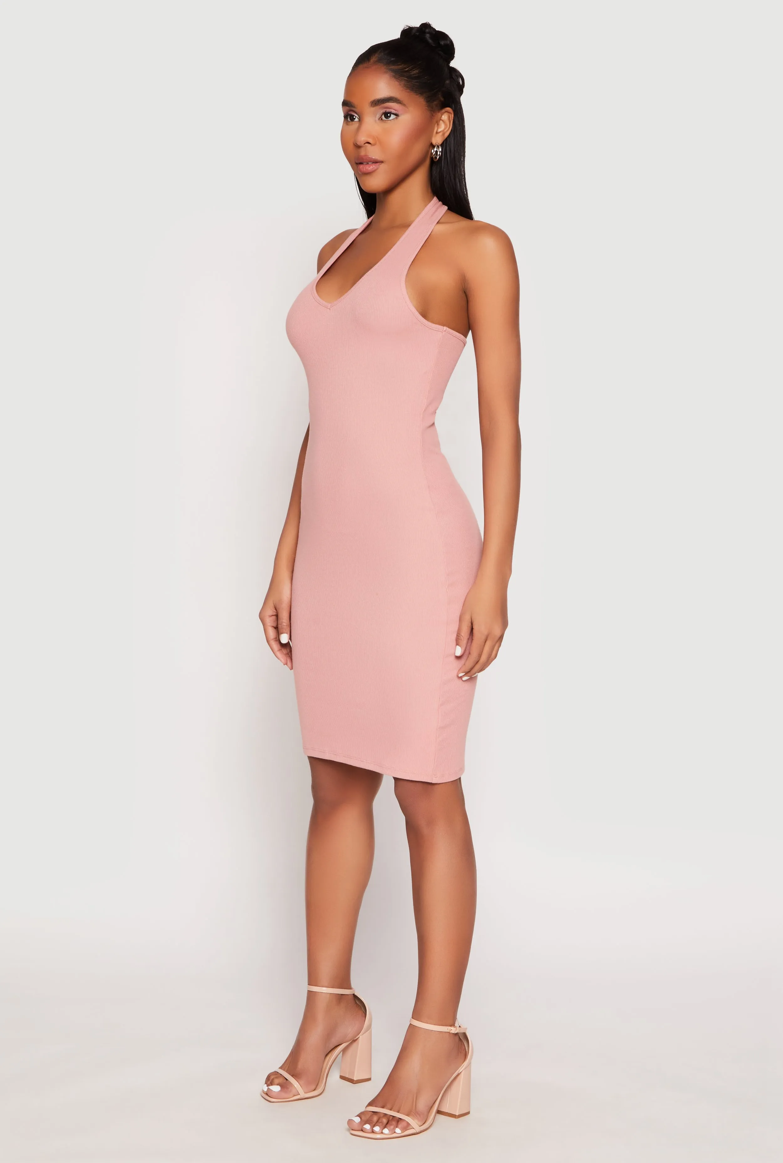 Ribbed Knit Halter Midi Dress sold by Rainbow product image thumbnail 2