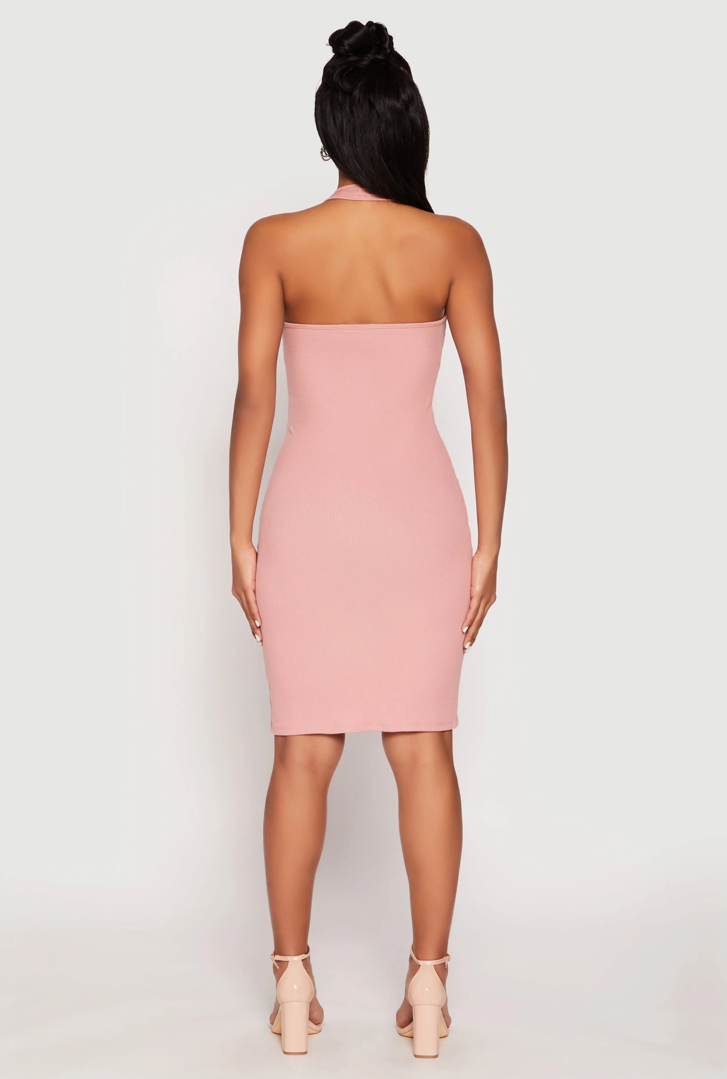 Ribbed Knit Halter Midi Dress sold by Rainbow product image thumbnail 3