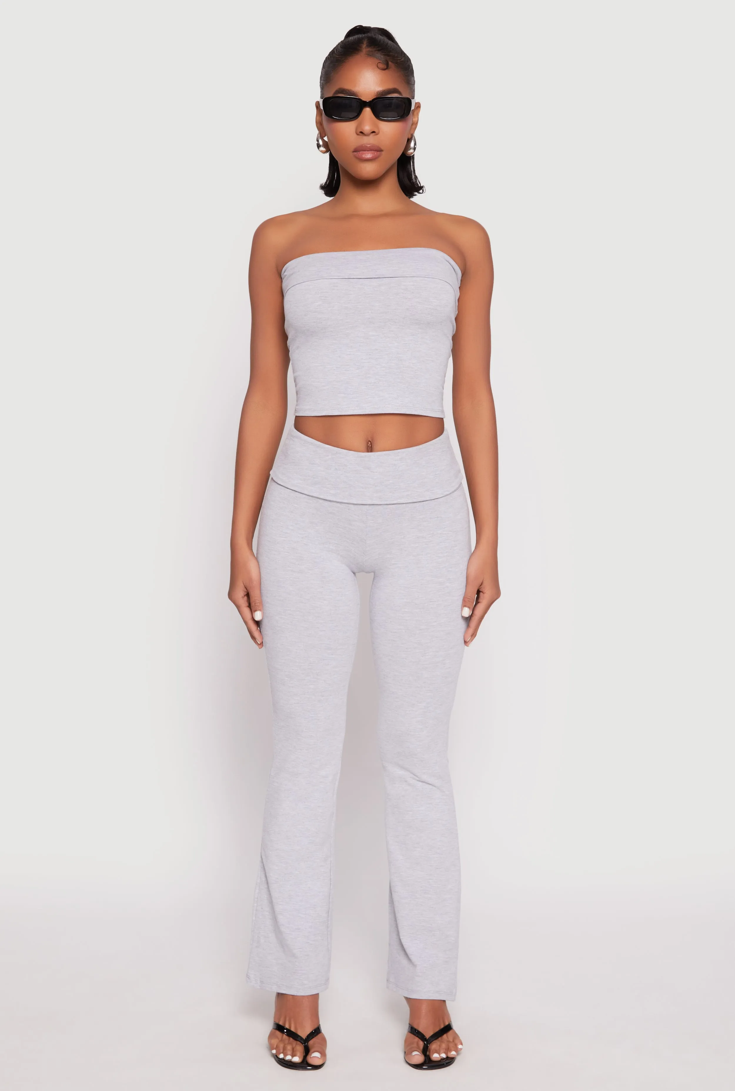 Almost Famous Fold Over Cropped Tube Top sold by Rainbow product image thumbnail 2