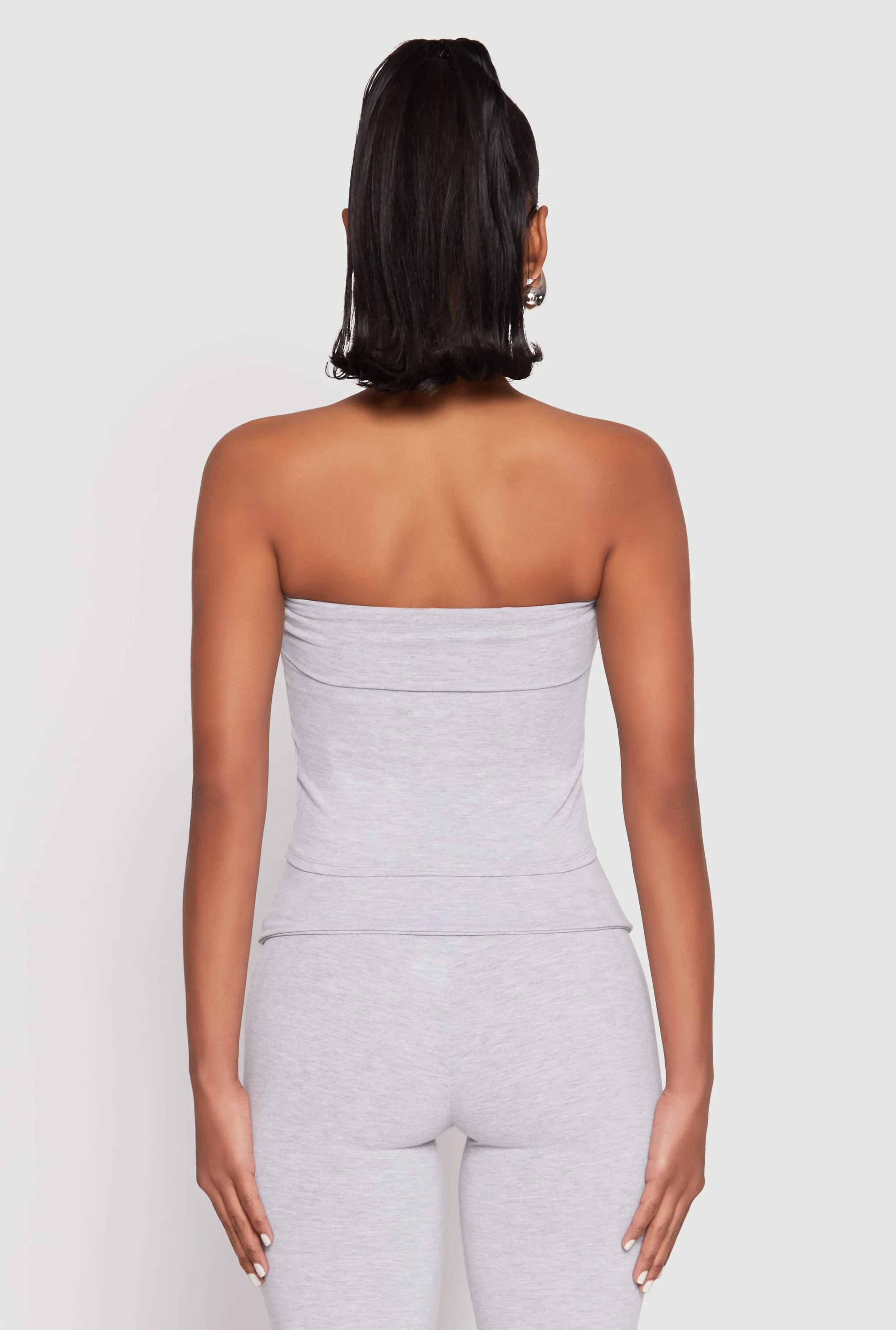 Almost Famous Fold Over Cropped Tube Top sold by Rainbow product image thumbnail 5