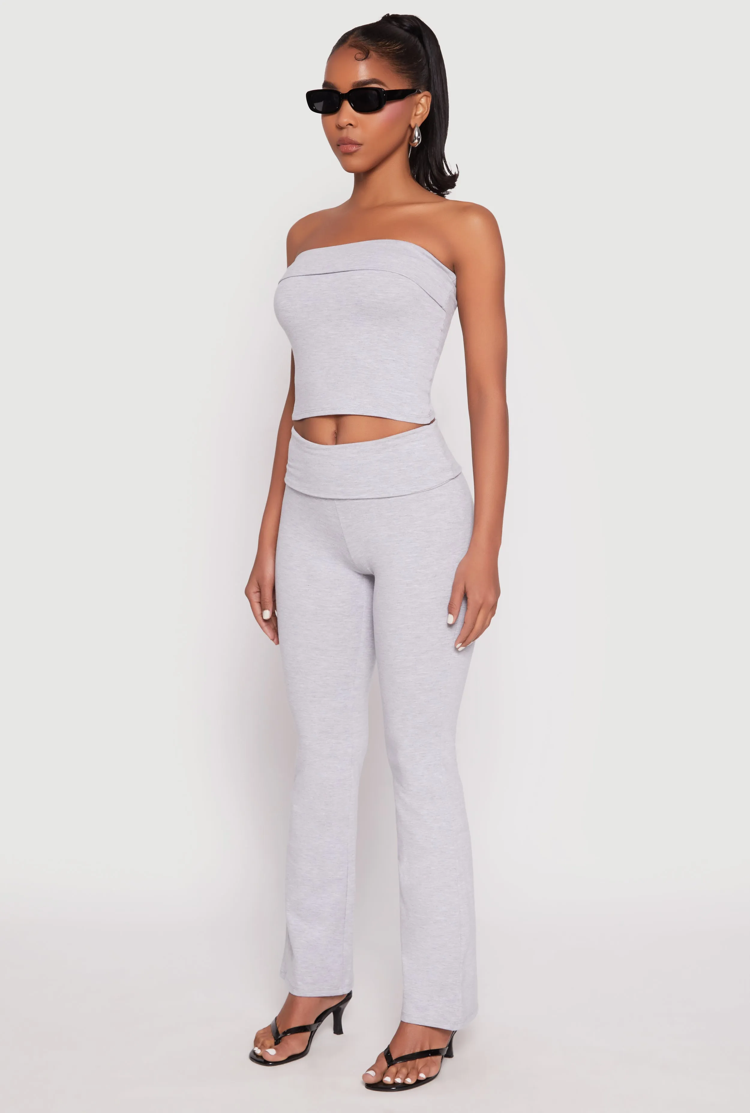 Almost Famous Fold Over Cropped Tube Top sold by Rainbow product image thumbnail 3