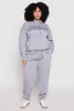 Plus Size Fleece High Waisted Drawstring Joggers sold by Rainbow