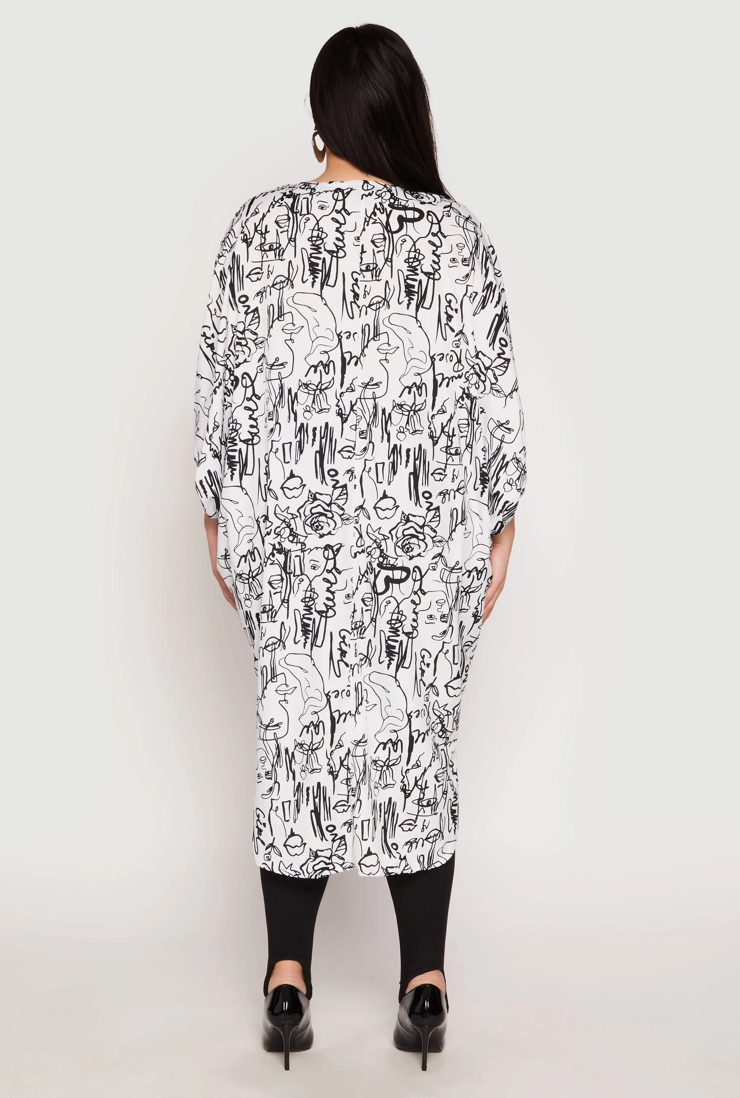 Plus Size Abstract Print High Low Blouse sold by Rainbow product image thumbnail 3