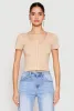 Hook and Eye Short Sleeve Crop Top sold by Rainbow