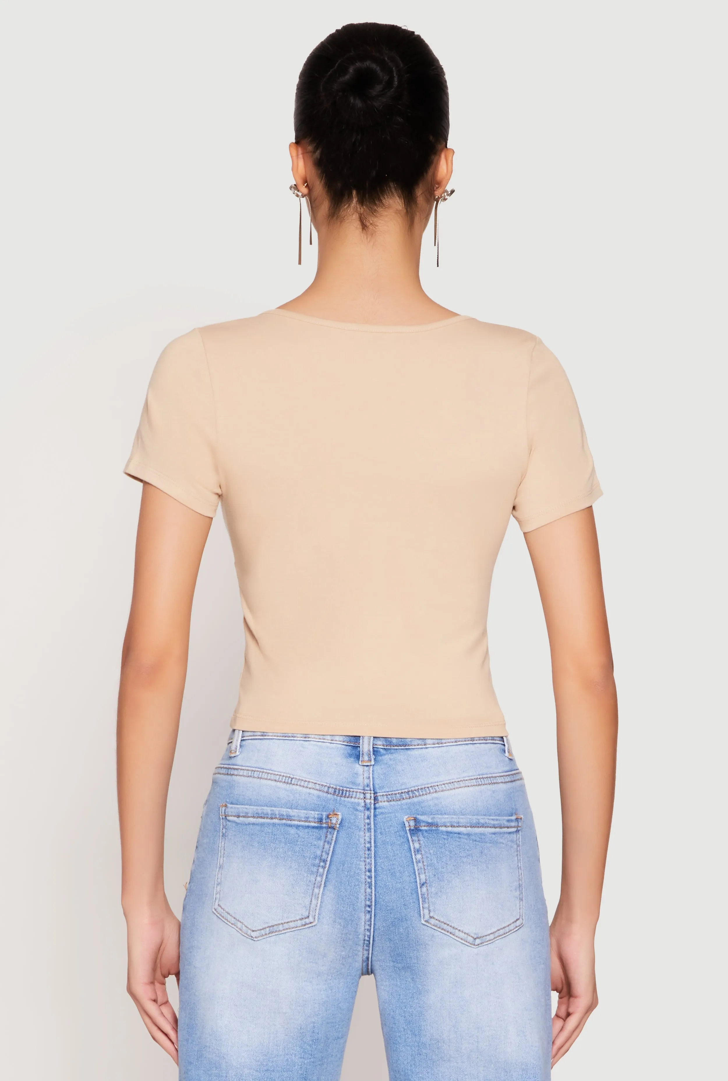 Hook and Eye Short Sleeve Crop Top sold by Rainbow product image thumbnail 5