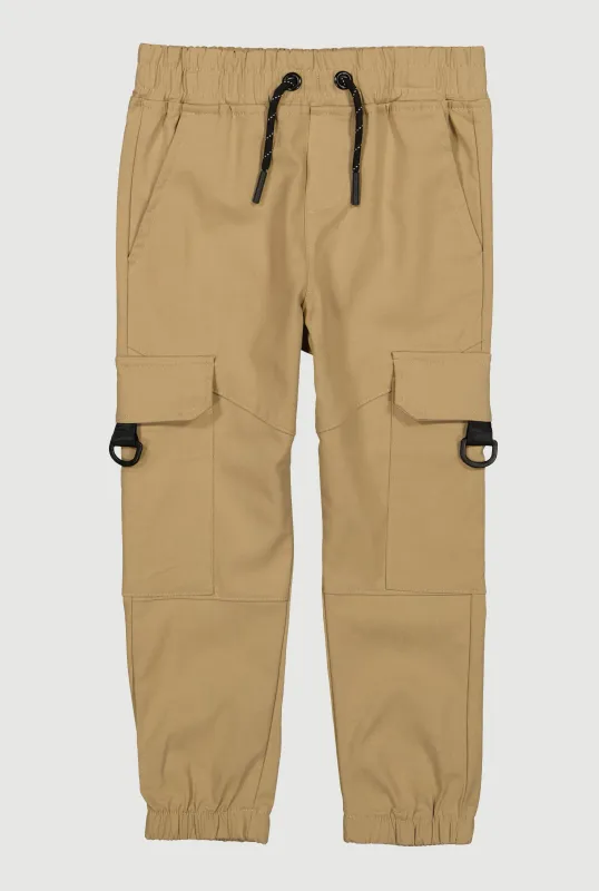 Little Boys Cargo Pocket Drawstring Joggers sold by Rainbow