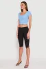 Waffle Knit Short Sleeve Crop Top sold by Rainbow