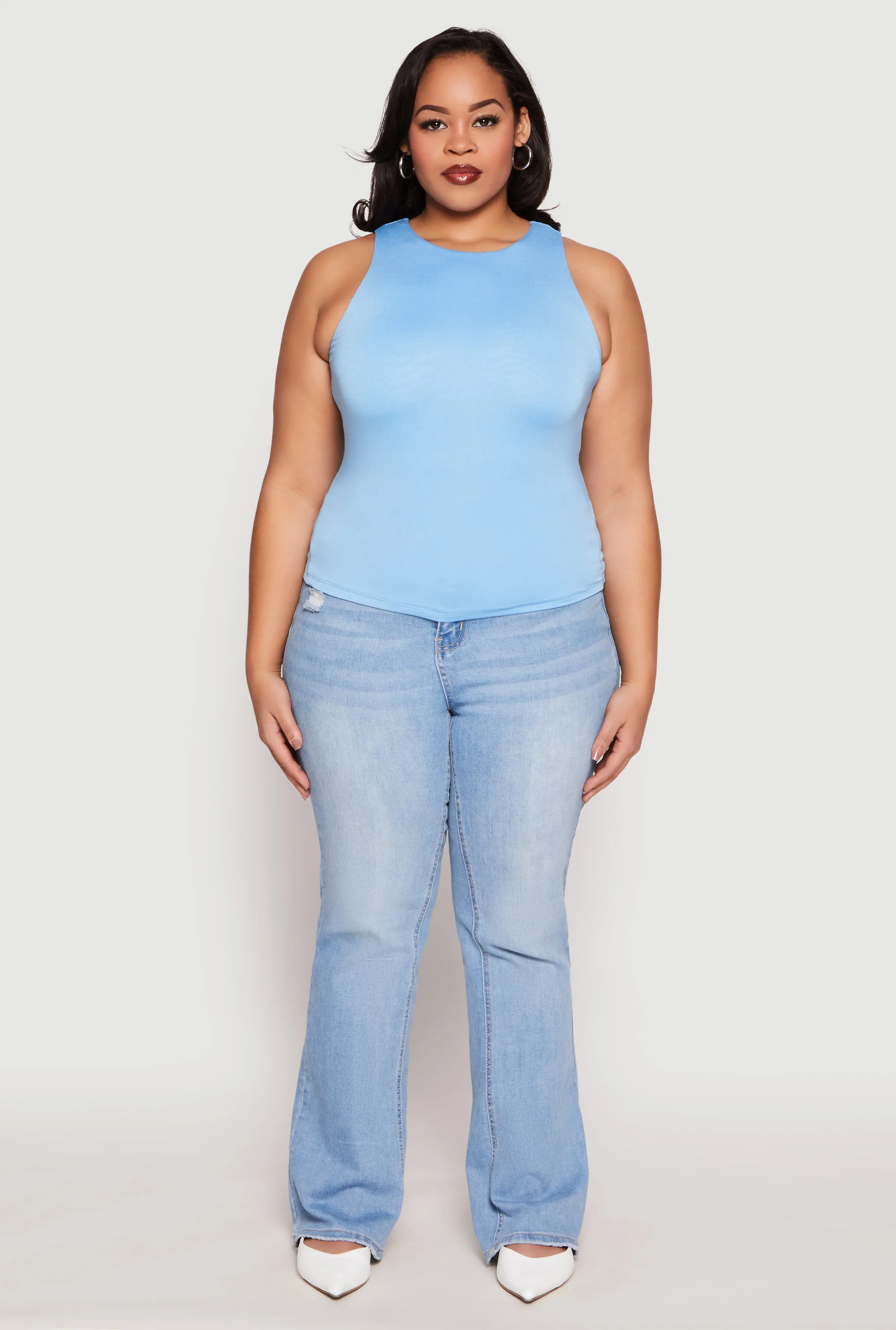 Plus Size Double Layer Tank Top sold by Rainbow