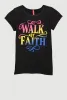 Girls Walk By Faith Graphic Tee sold by Rainbow