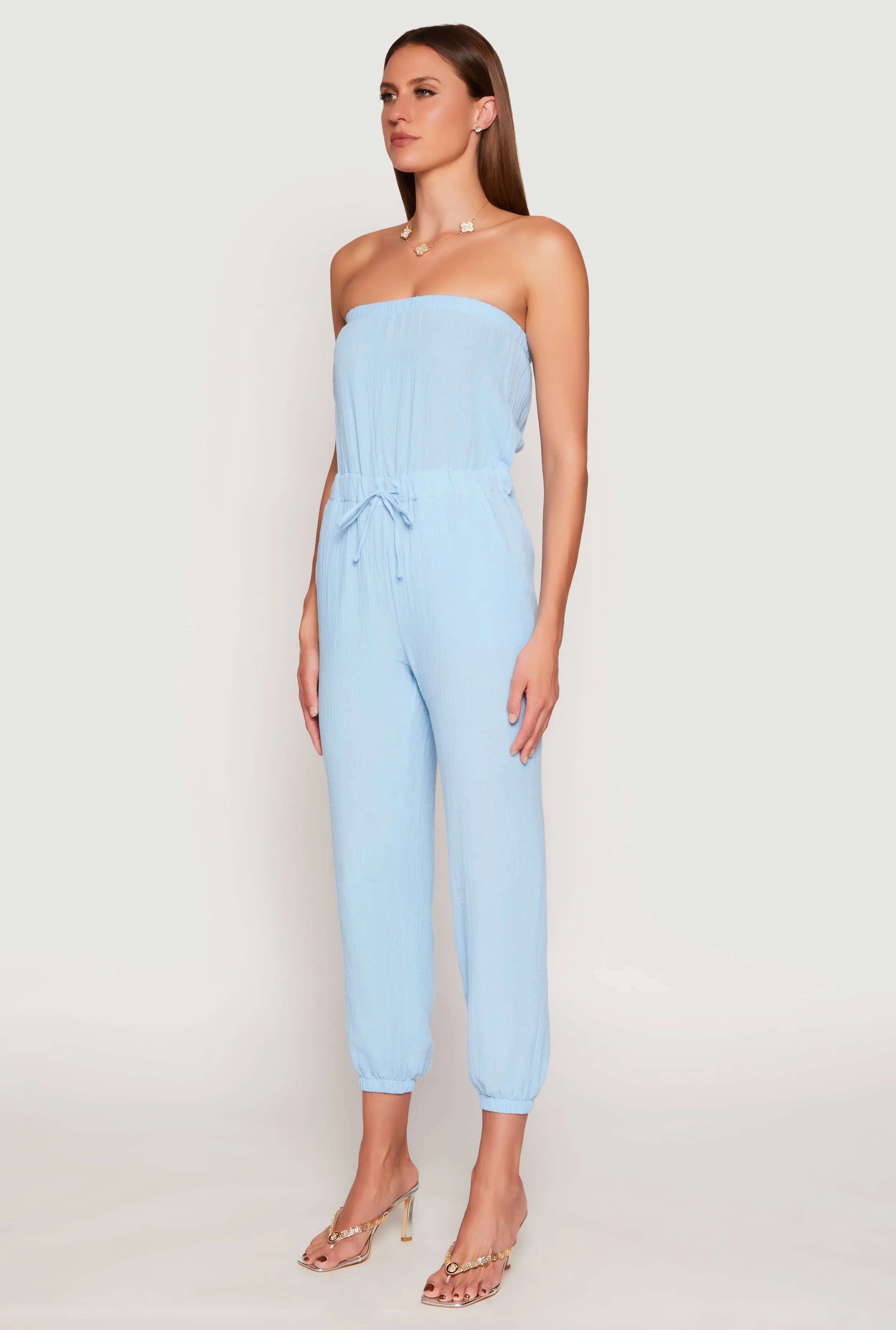 Drawstring Waist Strapless Jumpsuit sold by Rainbow product image thumbnail 2