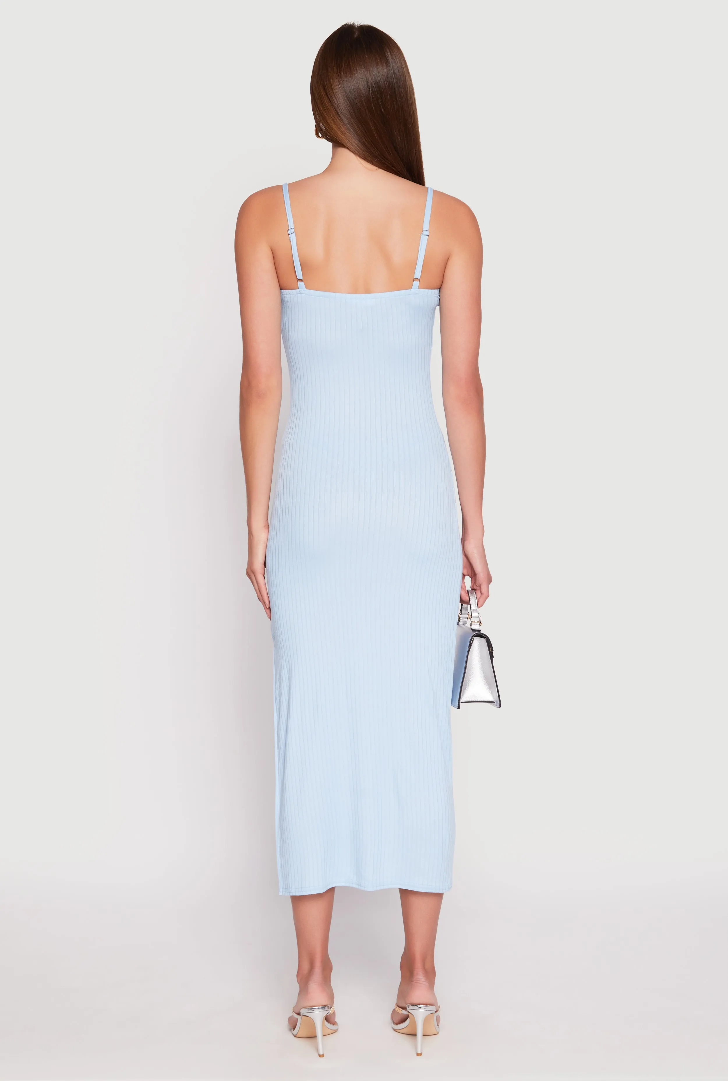 Ribbed Knit Side Slit Maxi Dress sold by Rainbow product image thumbnail 3