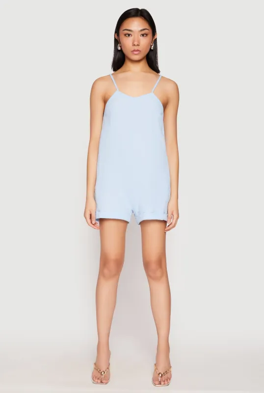 Gauze Knit Side Pocket Romper sold by Rainbow