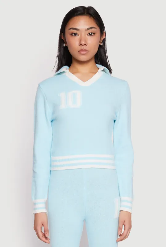 Daisy Johnny Collar 10 Graphic Sweater sold by Rainbow