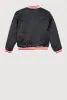 Girls Satin Love Chenille Patch Bomber Jacket sold by Rainbow