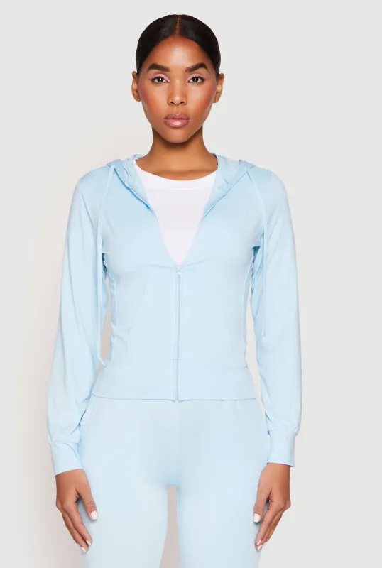 Daisy Soft Knit Front Zip Hoodie sold by Rainbow