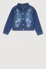 Girls Rhinestone Butterfly Denim Jacket sold by Rainbow