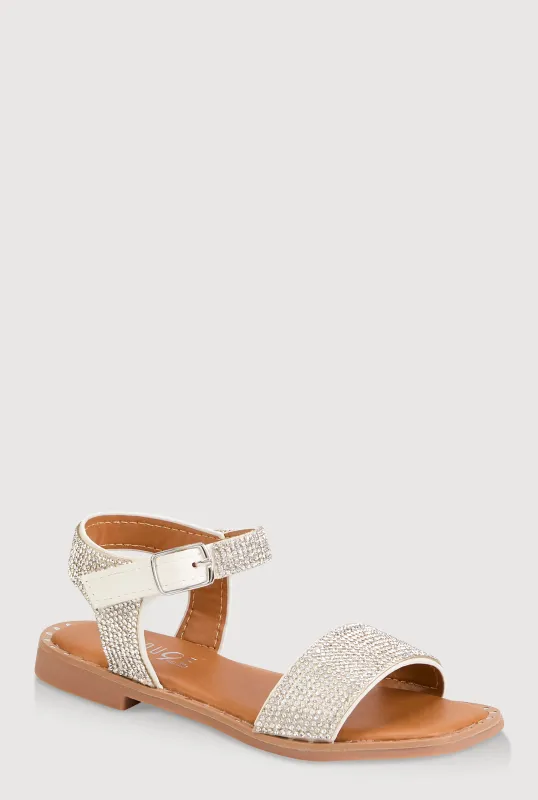Girls Rhinestone Studded Sandals sold by Rainbow