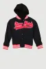 Little Girls New York Hooded Varsity Jacket sold by Rainbow