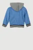 Little Girls Love Chenille Patch Hooded Varsity Jacket sold by Rainbow