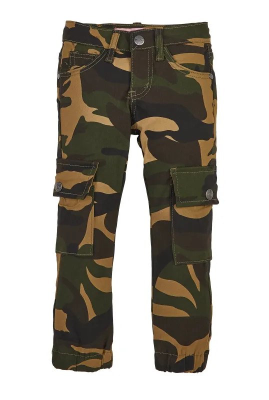 Little Girls Cargo Camo Joggers sold by Rainbow