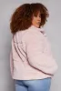 Plus Size Faux Fur Zip Front Jacket sold by Rainbow