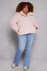 Plus Size Faux Fur Zip Front Jacket sold by Rainbow