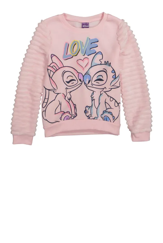 Girls Love Angel and Stitch Sweatshirt sold by Rainbow