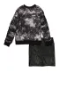Girls Foil Screen Sweatshirt and Faux Leather Skirt sold by Rainbow