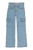 Girls Rhinestone Trim Cargo Jeans sold by Rainbow
