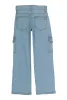 Girls Rhinestone Trim Cargo Jeans sold by Rainbow