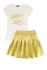 Girls Faith It Till You Make It Tee and Pleated Skirt sold by Rainbow