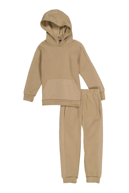 Little Boys Quilted Detail Hooded Sweatshirt and Joggers sold by Rainbow