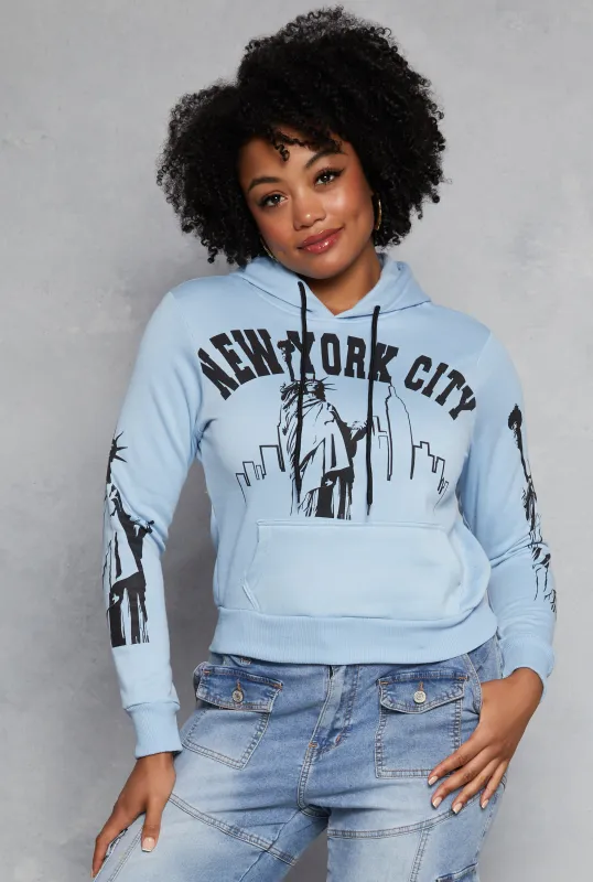 Plus Size New York City Graphic Hoodie sold by Rainbow