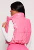 Faux Patent Leather Zip Front Puffer Vest sold by Rainbow