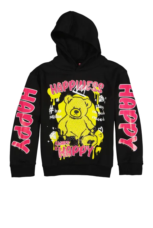 Girls Always Be Happy Graphic Pullover Hoodie sold by Rainbow
