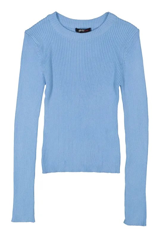 Girls Ribbed Knit Pullover Sweater sold by Rainbow